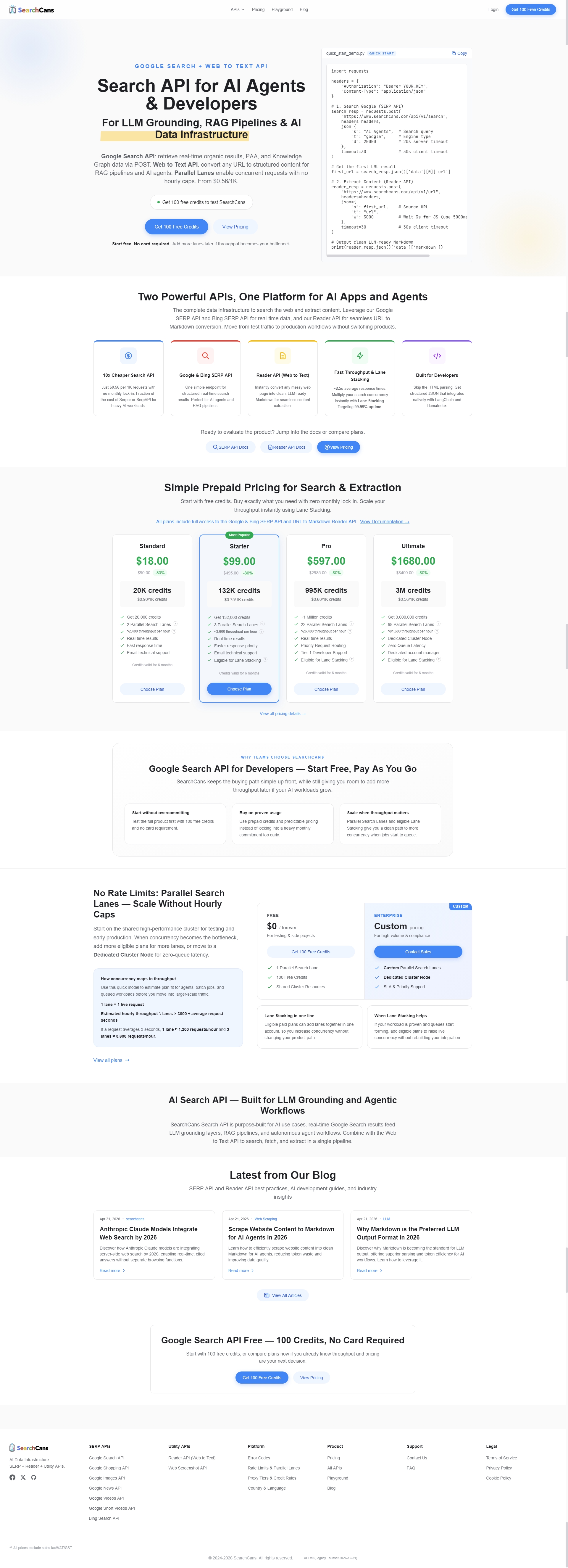 Full-page screenshot of searchcans.com/pricing/ captured by Web Screenshot API (image:2)